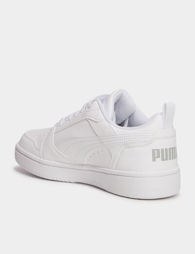 Tennis &agrave; lacets Puma Rebound V6 blanc fille