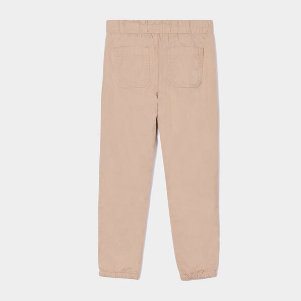 Pantalon regular taille élastiquée coton gris garçon
