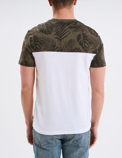 T-shirt manches courtes 1 poche coton vert kaki homme