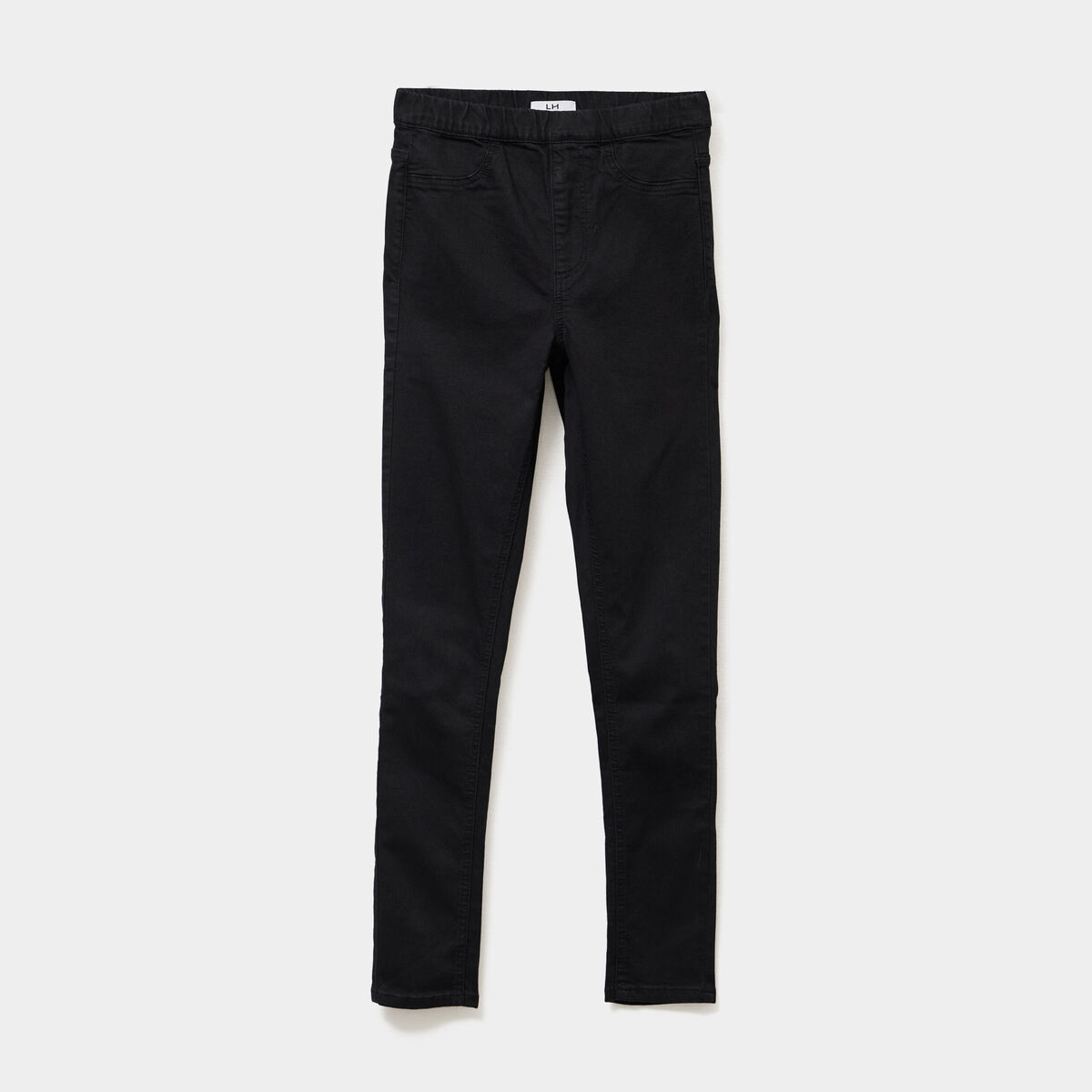 Jegging taille haute denim noir femme