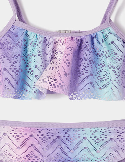 Maillot de bain 2 pièces parme fille