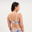 Soutien-gorge foulard padd&eacute; dentelle bleu clair femme