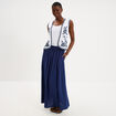 Gilet sans manches brod&eacute; gaze de coton blanc femme