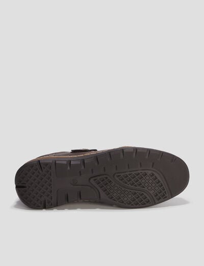 Sandales à scratchs marron homme
