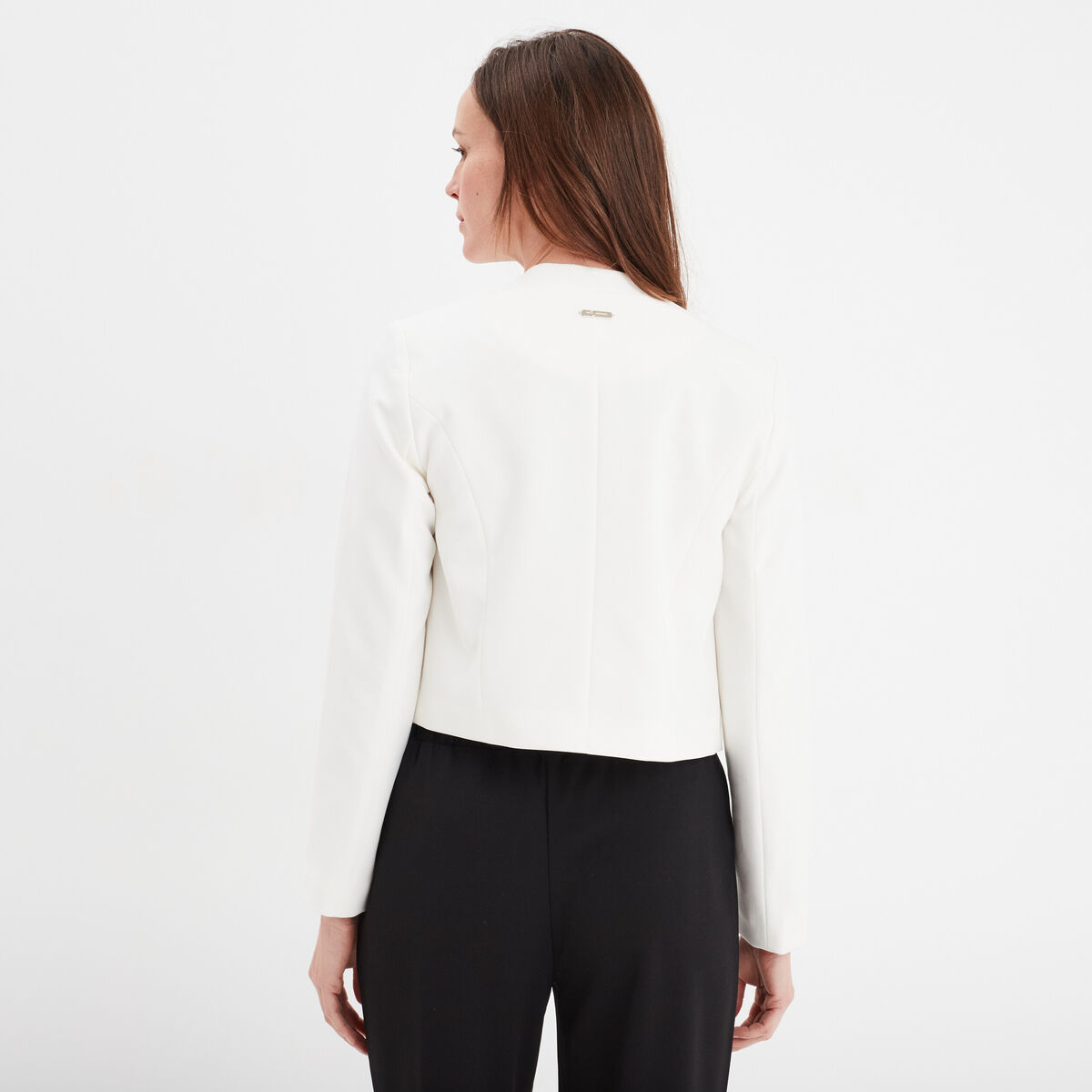 Veste doublée ajustée courte Mosquitos blanc femme