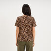 T-shirt coton col rond manches courtes ficelle femme