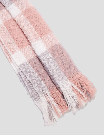 &Eacute;charpe &agrave; franges rose fille