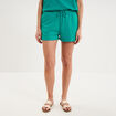 Short de jogging molletonn&eacute; ajust&eacute; bleu turquoise femme