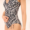 Maillot de bain une pièce croisé noir femme