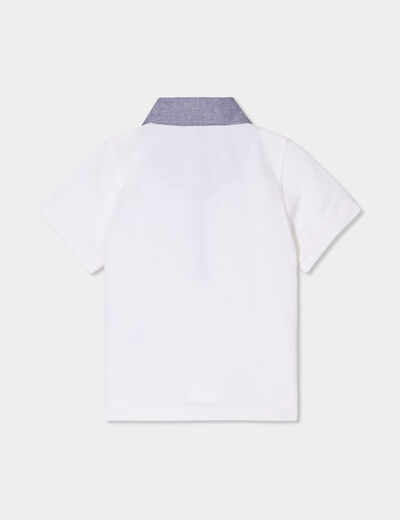 Polo manches courtes coton blanc bébé garçon