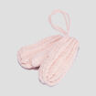 Ensemble bonnet et moufles rose bébé fille