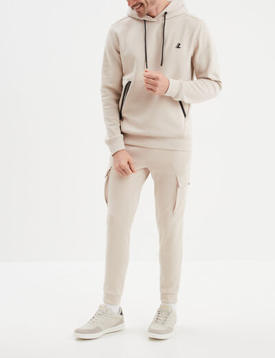 Pantalon de jogging cargo slim beige homme