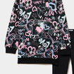 Ensemble sweat long et legging noir fille