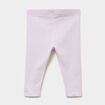 Legging uni en coton parme b&eacute;b&eacute; fille