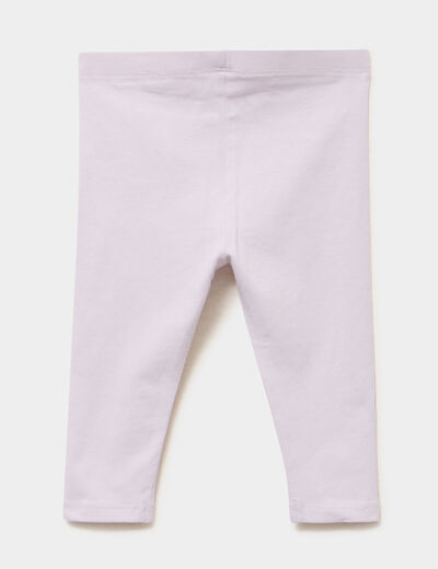 Legging uni en coton parme b&eacute;b&eacute; fille