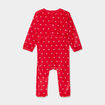 Dors-bien No&euml;l manches longues boutonn&eacute; rouge b&eacute;b&eacute;