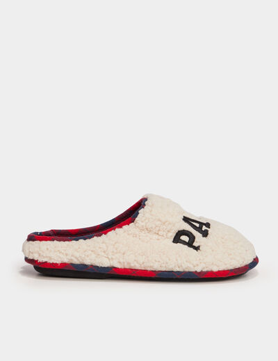 Chaussons mules Noël sable homme