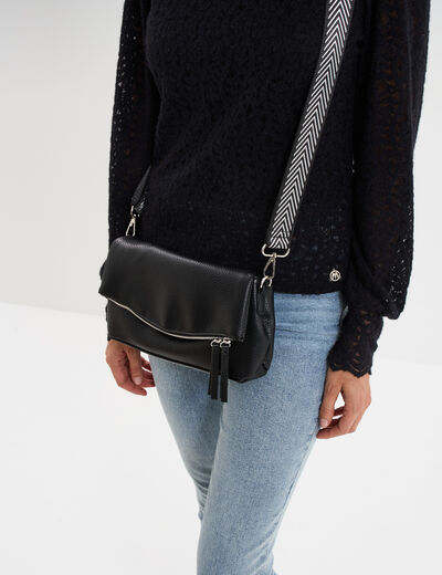 Sac avec bandoulière amovible noir femme