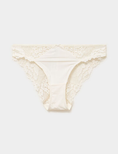 Culotte avec dentelle blanc femme