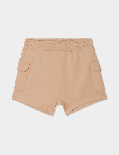 Short avec poches côtés marron clair bébé garçon