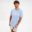 Ensemble pyjama short 2 pi&egrave;ces bleu ciel homme