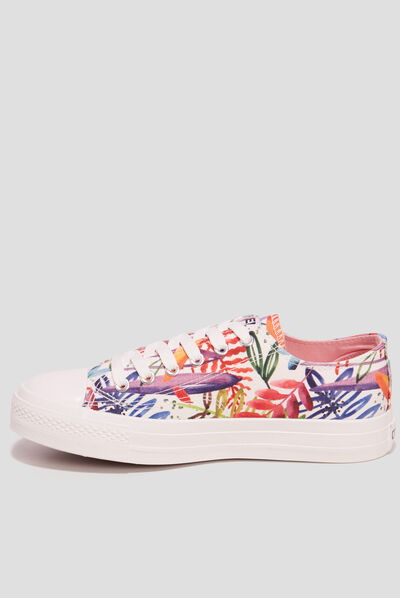Tennis en toile à lacets Creeks multicolore femme