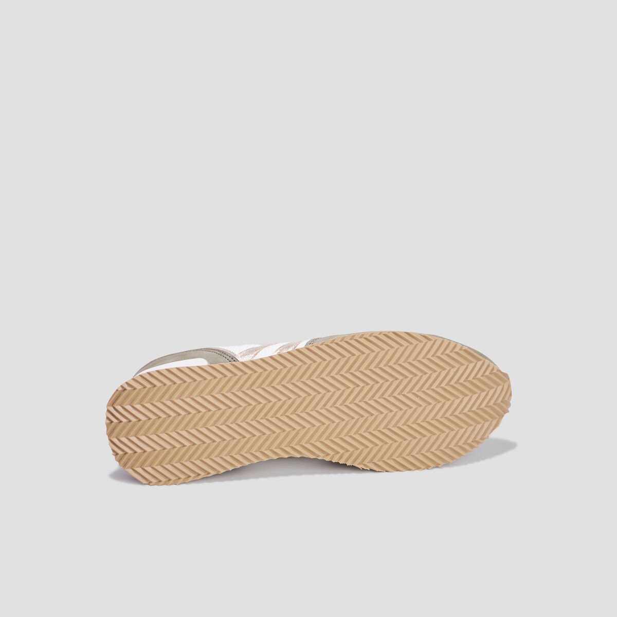 Baskets bi-mati&egrave;re &agrave; lacets Creeks vert kaki femme