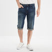 Bermuda regular en jean denim dirty homme