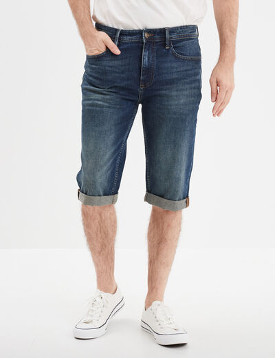 Bermuda regular en jean denim dirty homme