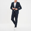 Veste de costume droite ajust&eacute;e bleu marine homme