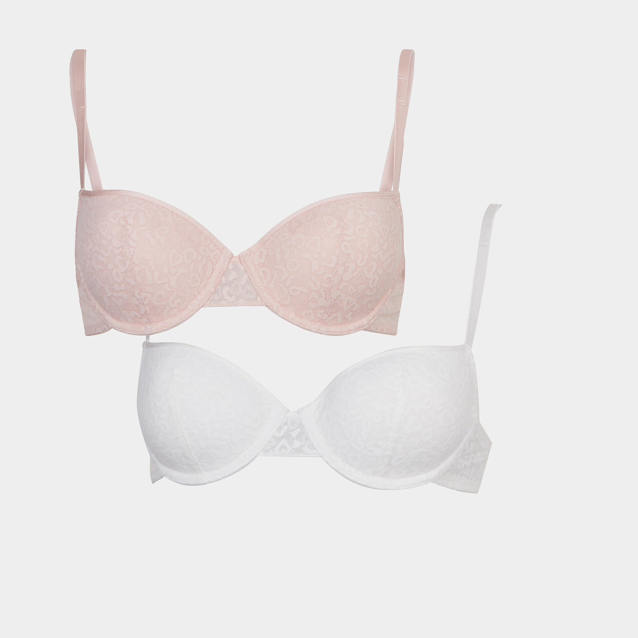 Lot 2 soutiens-gorge corbeille paddé rose pastel femme LH