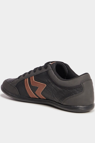 Tennis basses &agrave; lacets noir homme