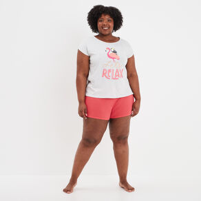ensemble pyjama short et t shirt gris clair femmegt Ensemble pyjama short et t-shirt gris clair femme grande taille