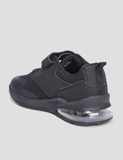 Baskets running à scratchs Kappa Myagi noir garçon