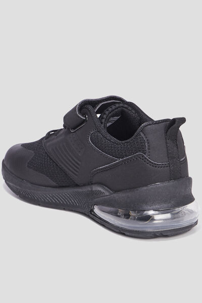 Baskets running à scratchs Kappa Myagi noir garçon