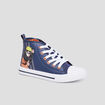 Baskets montantes zippées Naruto bleu marine garçon