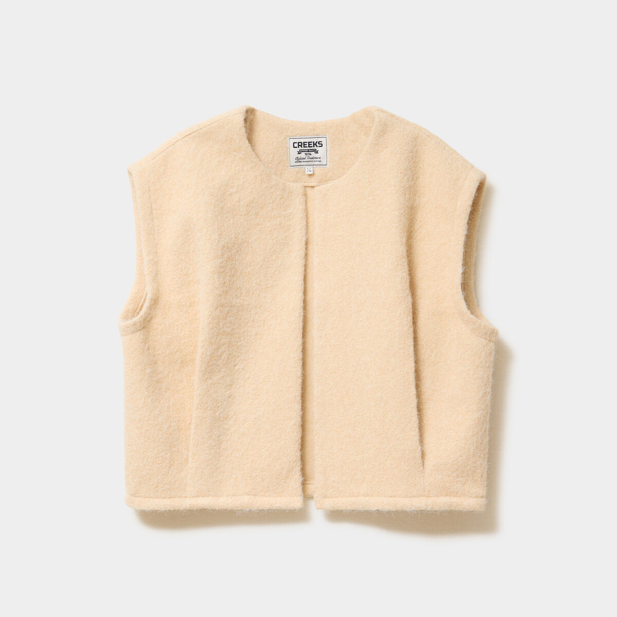 Veste sans manches sable femme