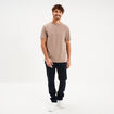 T-shirt slim stretch manches courtes gris homme