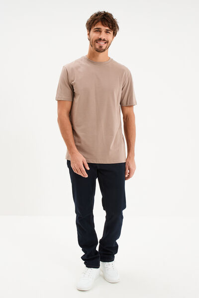 T-shirt slim stretch manches courtes gris homme