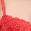 Soutien-gorge embo&icirc;tant padd&eacute; dentelle rouge femme