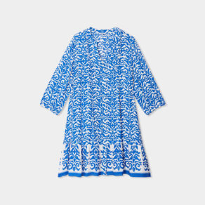 Robe chemise à volants manches 3/4 ecru femme grande taille