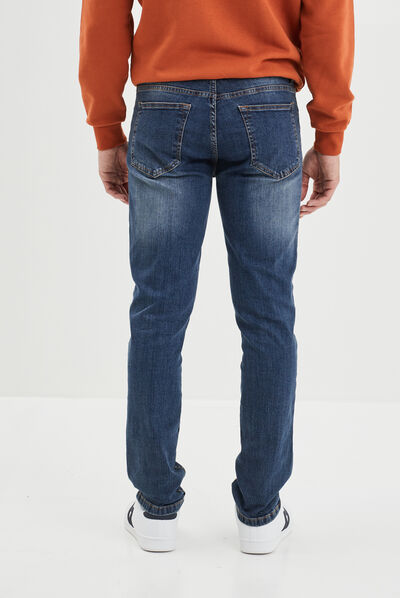 Jeans slim effet usé denim dirty homme