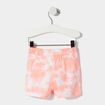 Lot 2 shorts coton élastiqués avec noeud orange bébé fille