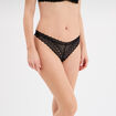 Tanga en dentelle noir femme