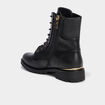 Boots &agrave; lacets et talons noir femme