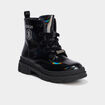Boots effet holographique Mercredi noir fille