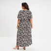 Robe longue fluide manches 3/4 blanc femme grande taille