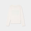 T-shirt manches longues coton ivoire fille