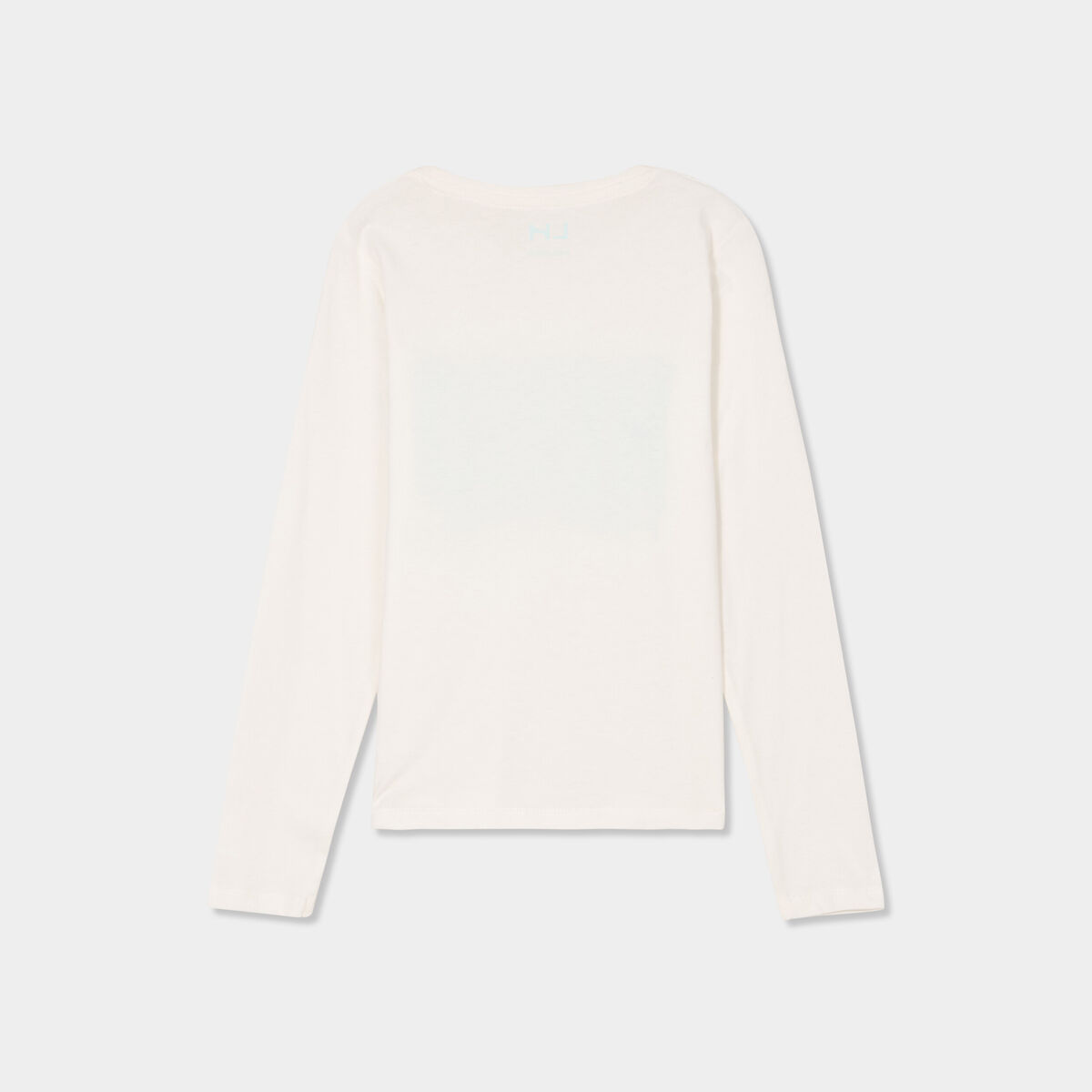 T-shirt manches longues coton ivoire fille