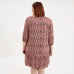 Robe fluide boutonn&eacute;e marron chocolat femme grande taille